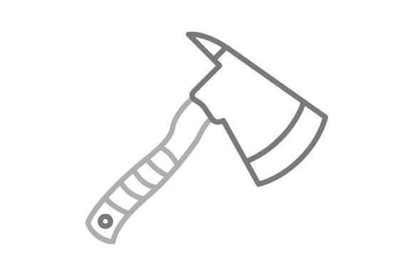 Axe Greyscale Line Icon: A Designer's Take on Versatility