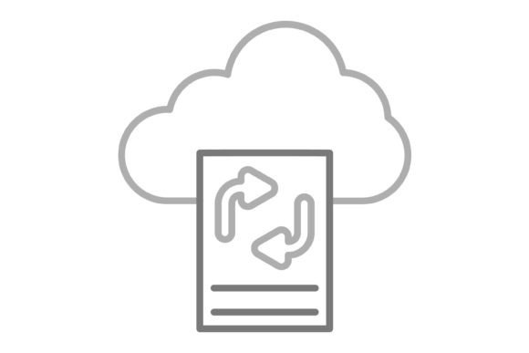 Backup File Greyscale Line Icon: A Versatile Design Asset
