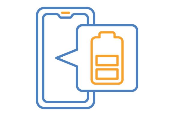 Battery Blue & Orange Line Icon: A Designer's Essential Asset