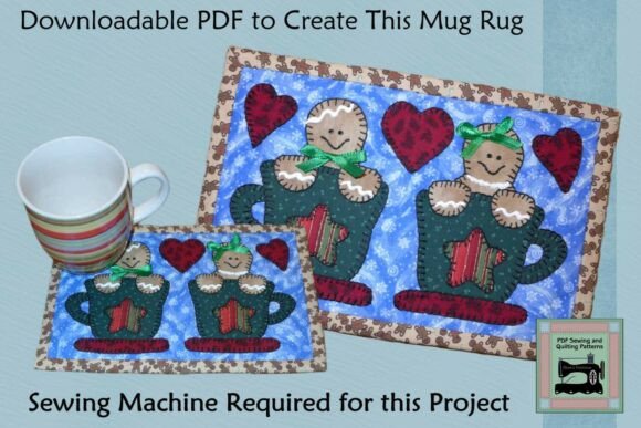 Hiding Gingerbread People: Your Festive Mug Rug Pattern