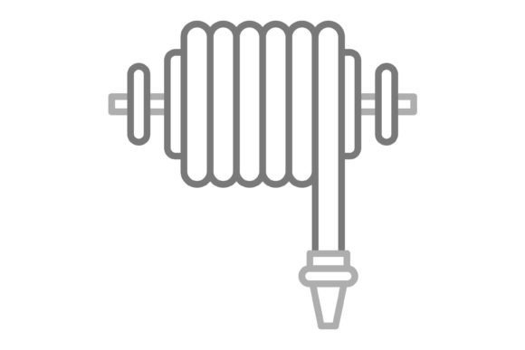 Hose Greyscale Line Icon: Clean Vectors for Modern Design