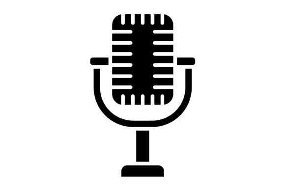 Microphone Glyph Icon: Your Go-To Design Asset