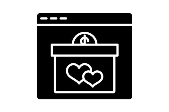 Online Donation Glyph Icon: A Practical Design Asset