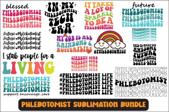 Phlebotomist Svg Sublimation Bundle: Creative Design Assets