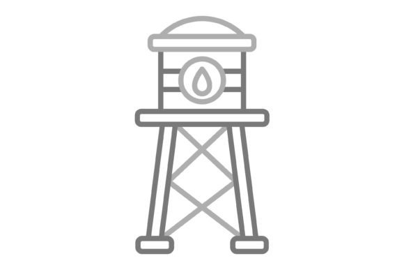 The Enduring Appeal of the Water Tower Greyscale Line Icon