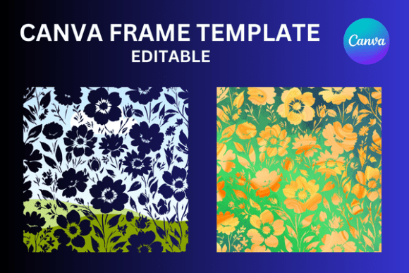 Wildflowers Seamless Pattern Canva Frame